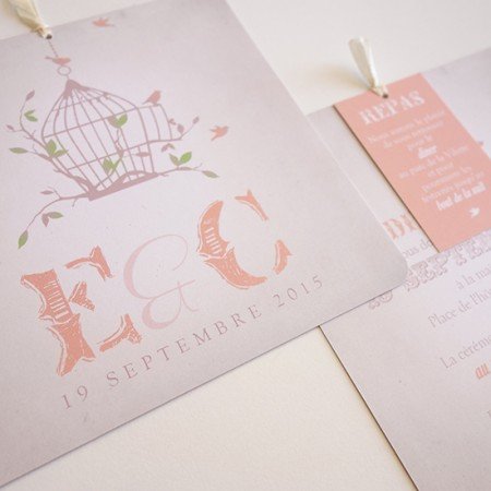 Faire Part Mariage Boheme Sweet Paper