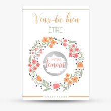 Ticket carte à gratter - texte personnalisable - annonce grossesse -  annonce mariage - demande parrain - demande marraine - Un grand marché