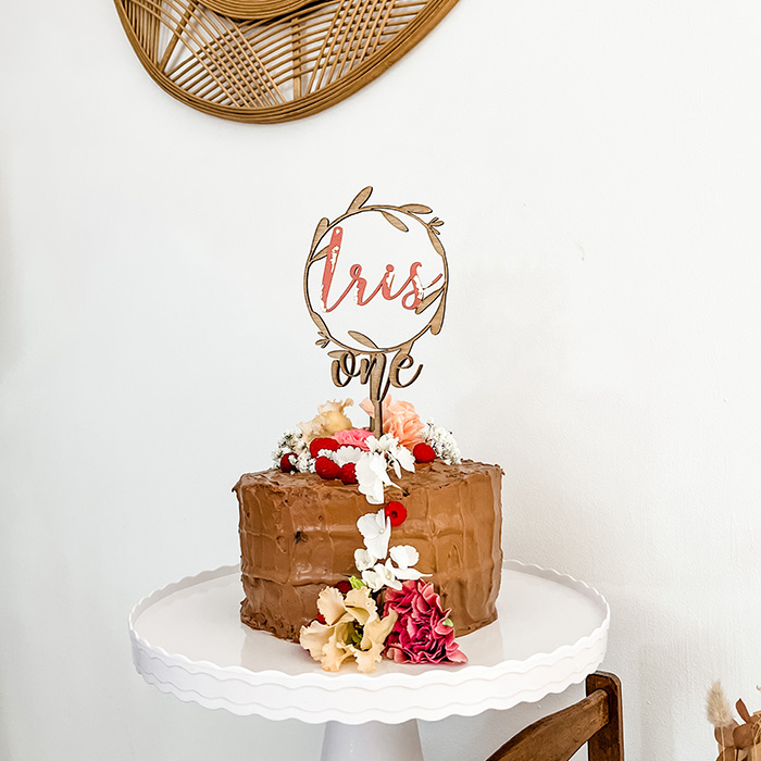 Cake topper personnalisé prénom ou mot n°1