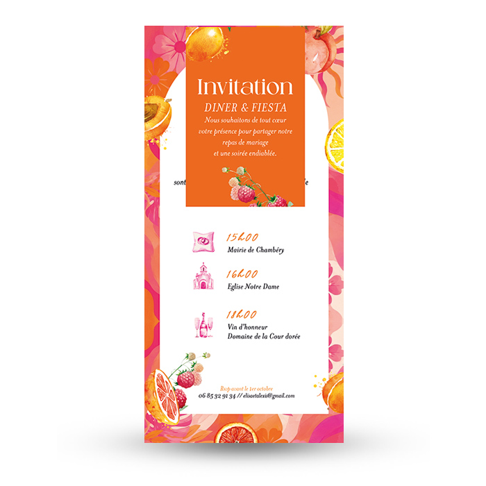 faire-part-mariage-sur-mesure-colore-fuchsia-orange-agrume-pop-fruits-couleur-petant-fluo-flashy-ete-fleurs-citron-orange-framboise-peche-3