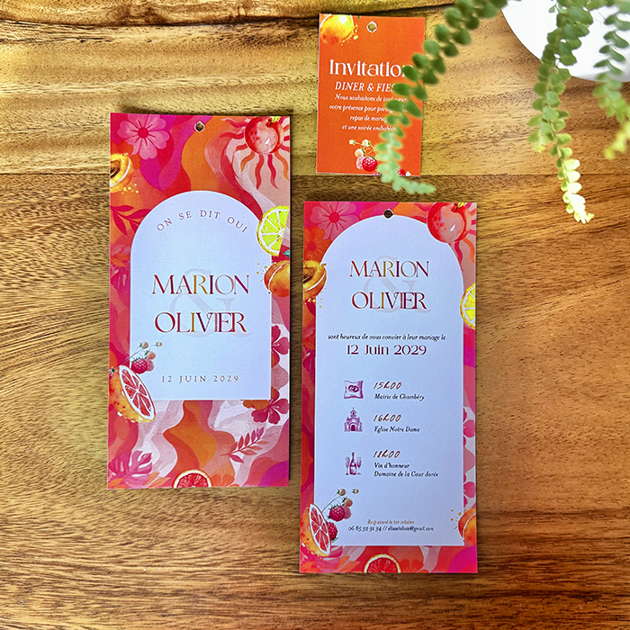 faire-part-mariage-sur-mesure-colore-fuchsia-orange-agrume-pop-fruits-couleur-petant-fluo-flashy-ete-fleurs-citron-orange-framboise-peche-4